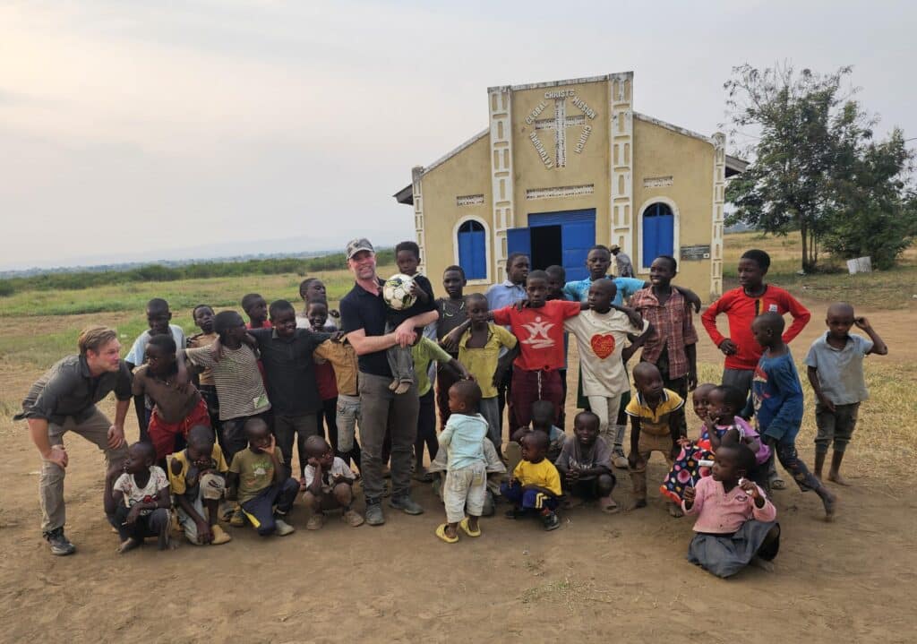 group picture at the orphanage in Africa